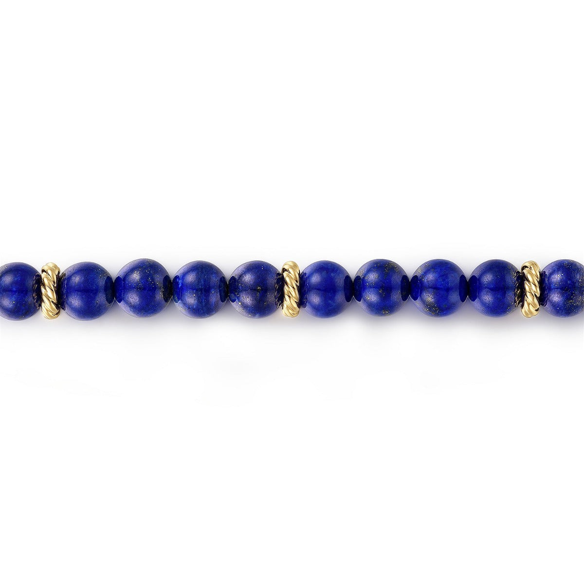 14K Yellow Gold Lapis Beads Bracele