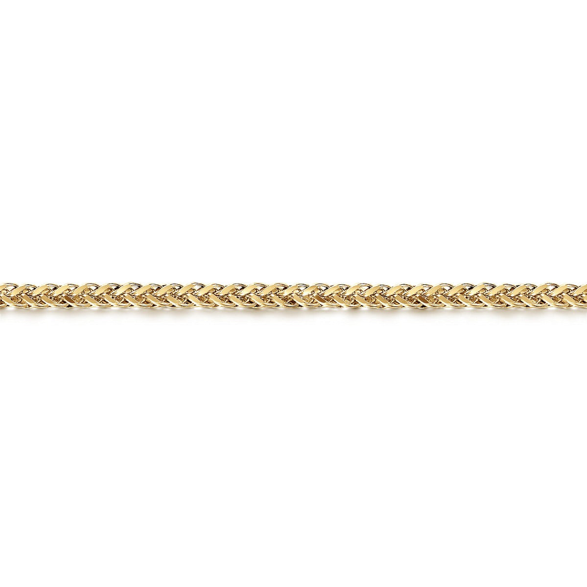 14K Yellow Gold Men's Wheat Chain Bracelet