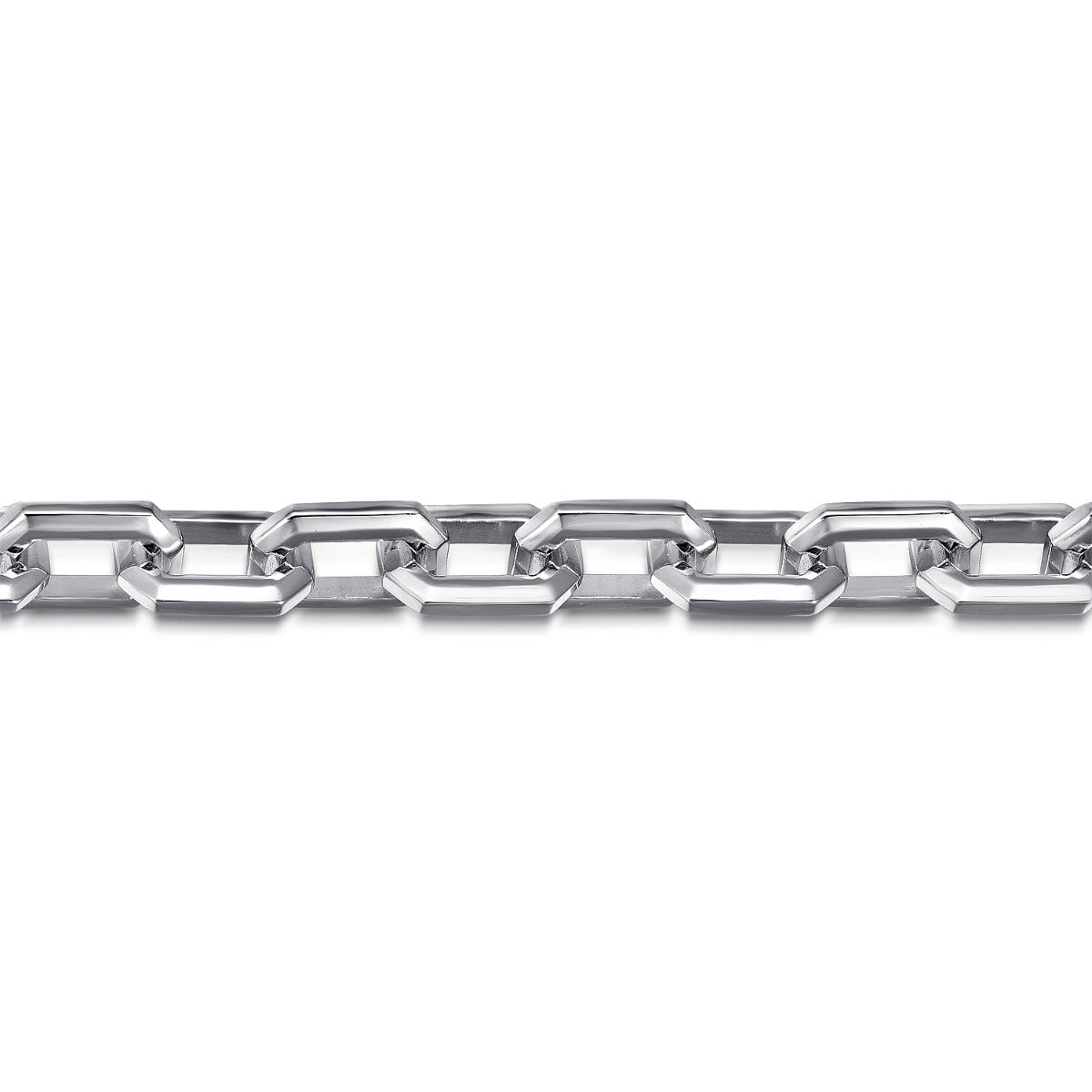 925 Sterling Silver Faceted Chain Bracelet
