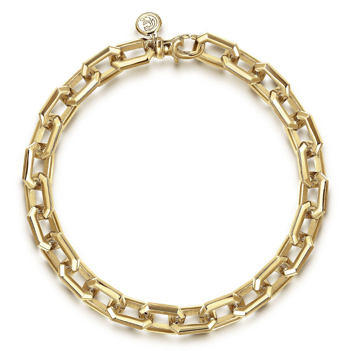 14K Yellow Gold Faceted Chain Bracelet