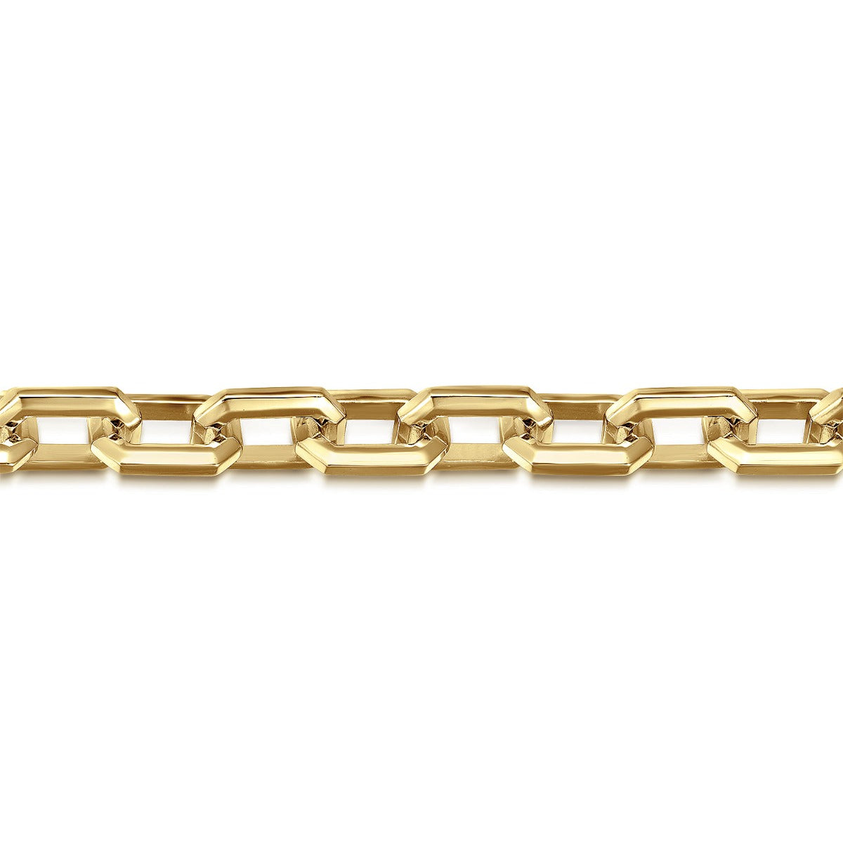 14K Yellow Gold Faceted Chain Bracelet