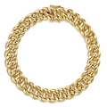 14K Yellow Gold 10mm Width Classic Plain Men's Cuban Bracelet