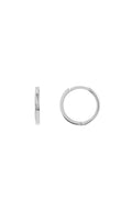 14K White Gold Square Wire Hoop Earrings