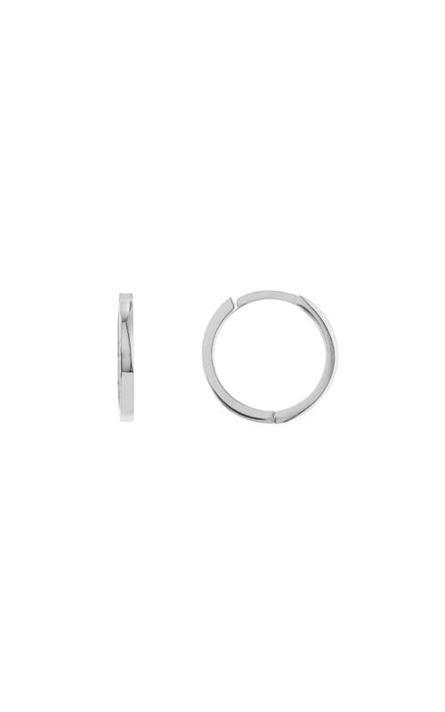 14K White Gold Square Wire Hoop Earrings