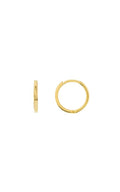 14K Yellow Gold Square Wire Hoop Earrings
