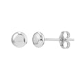 Solenne 14K White Gold 4.5mm Flat Round Pebble Stud Earrings