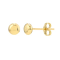 Solenne 14K Yellow Gold 4.5mm Flat Round Pebble Stud Earrings