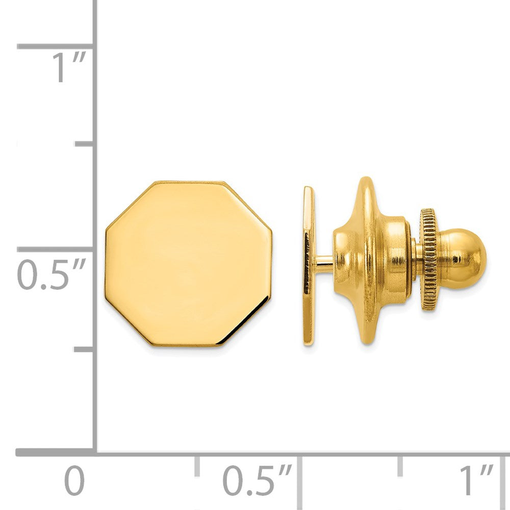 Luzine 14K Men's Octagonal Tie Tac