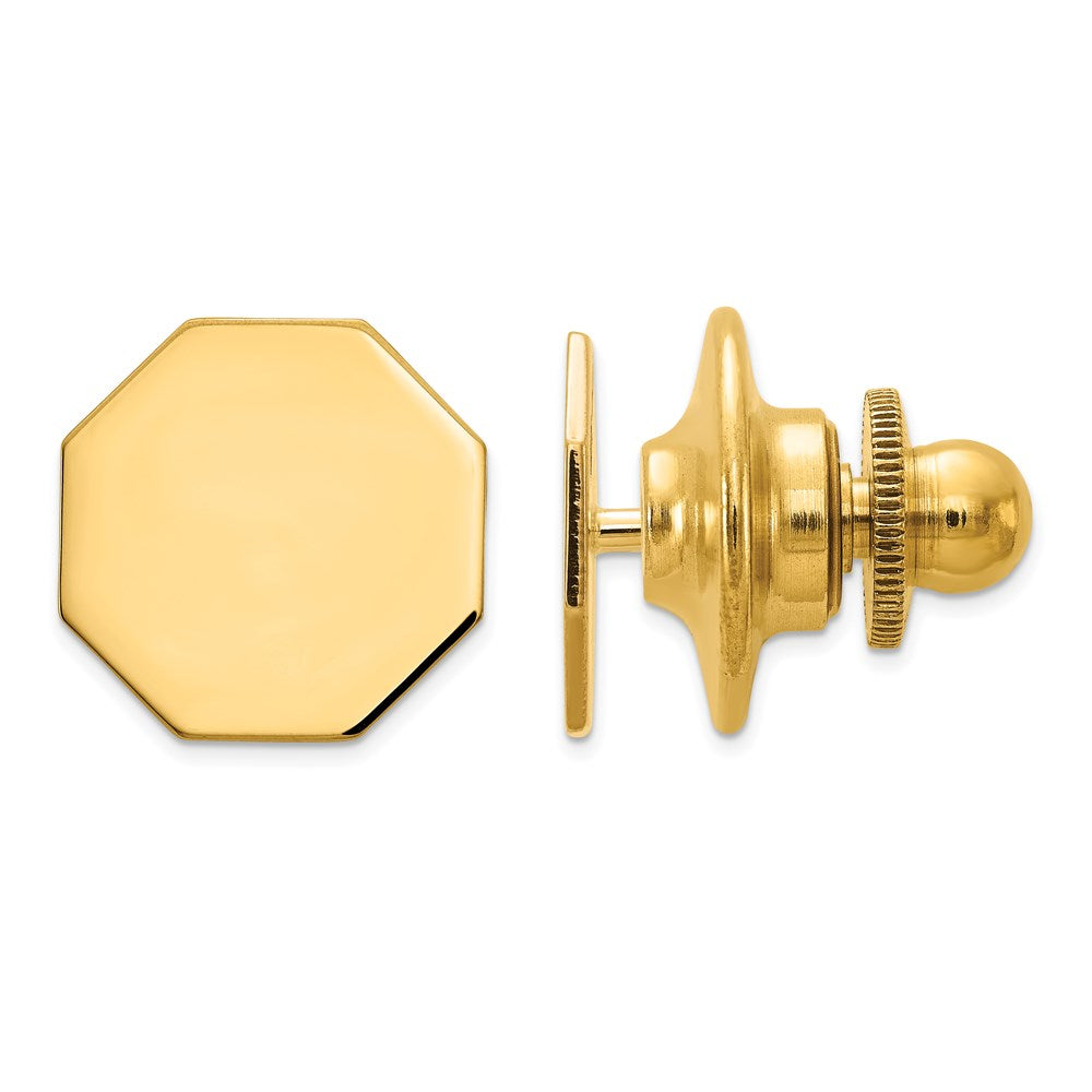 Luzine 14K Men's Octagonal Tie Tac