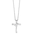 Sterling Silver Diamond Twogether Pendant 1/20ctw