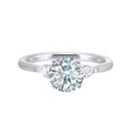 Tranquil Pear Trio Semi-Mount Ring .33CTW