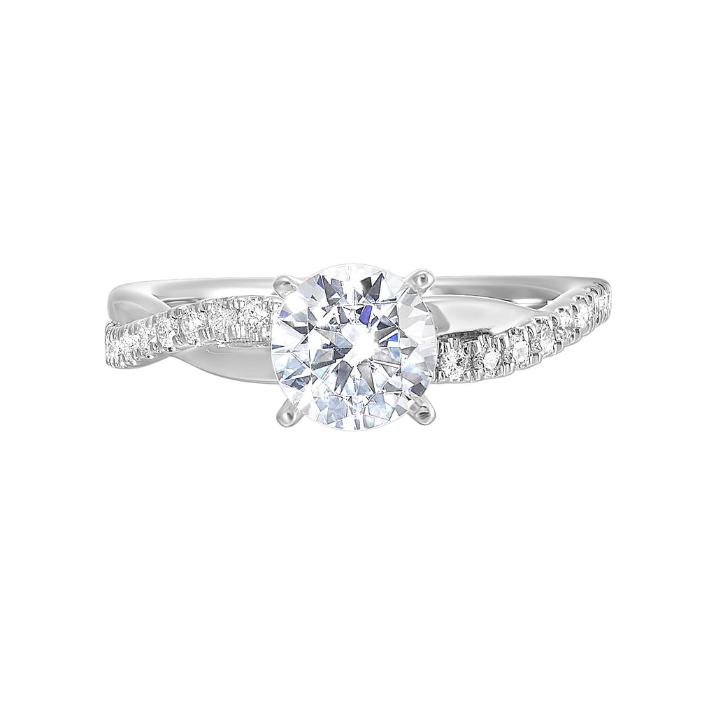 Twisting Brilliance Solitaire Semi-Mount Ring .20 CTW
