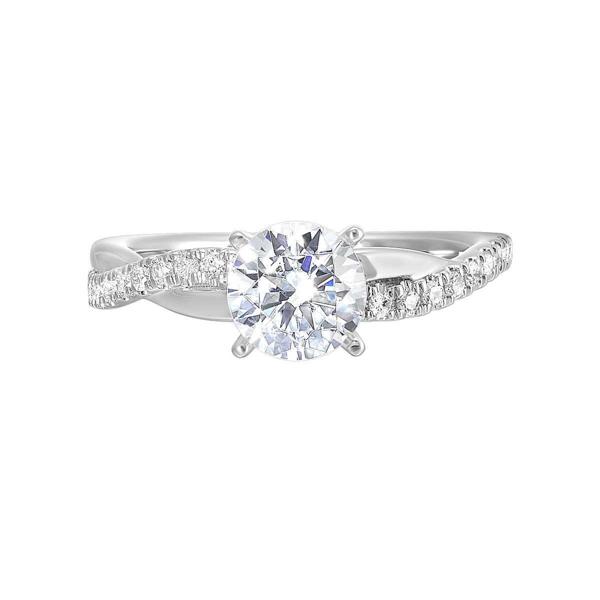 Twisting Brilliance Solitaire Semi-Mount Ring .20 CTW