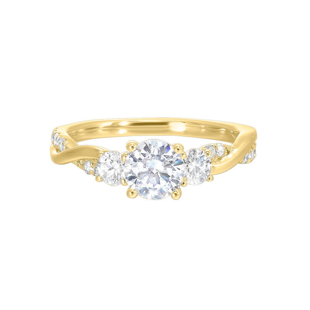 Golden Embrace Diamond Semi-Mount .50 CTW