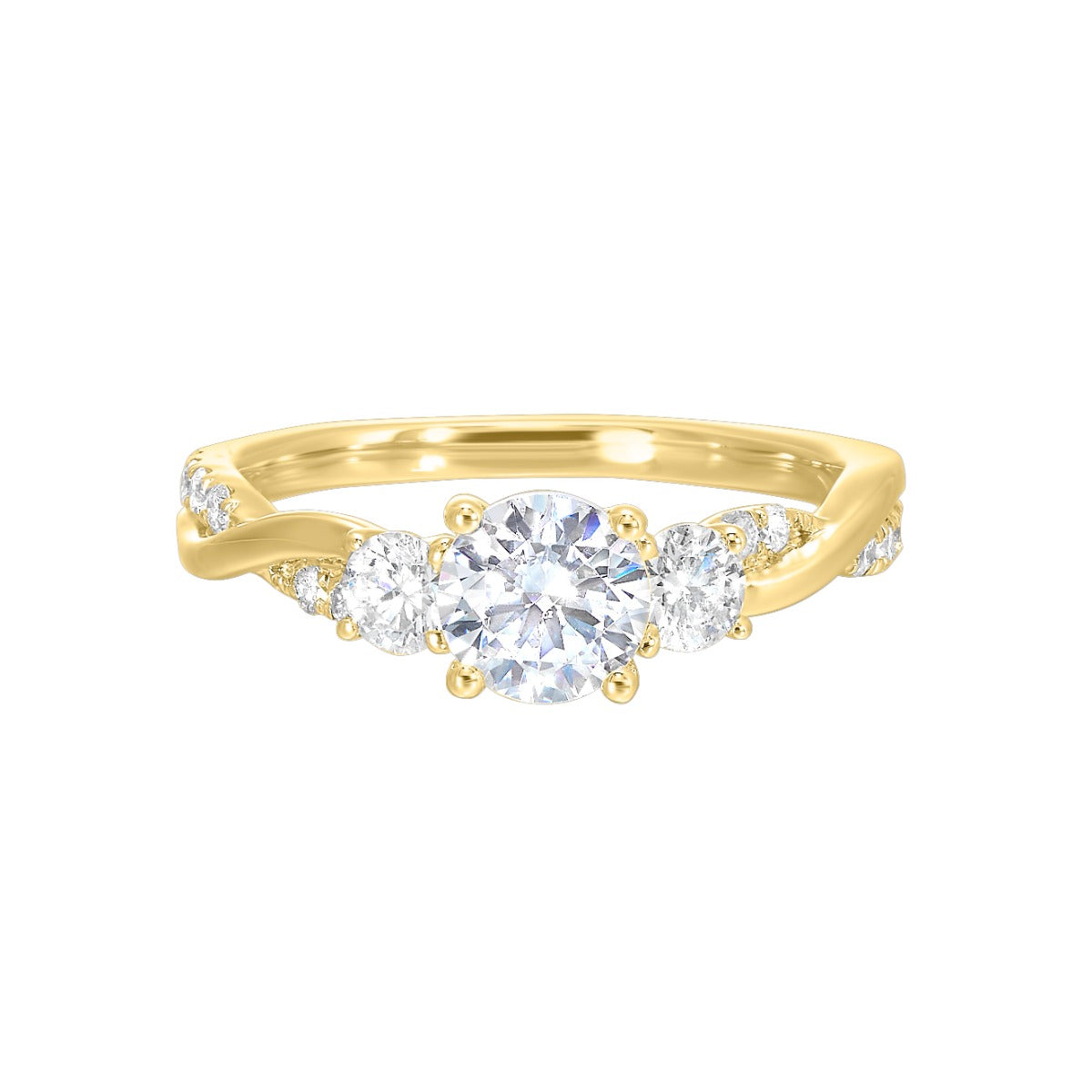 Golden Embrace Diamond Semi-Mount .50 CTW