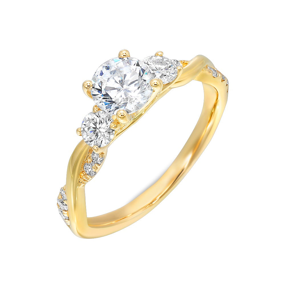 Golden Embrace Diamond Semi-Mount .50 CTW
