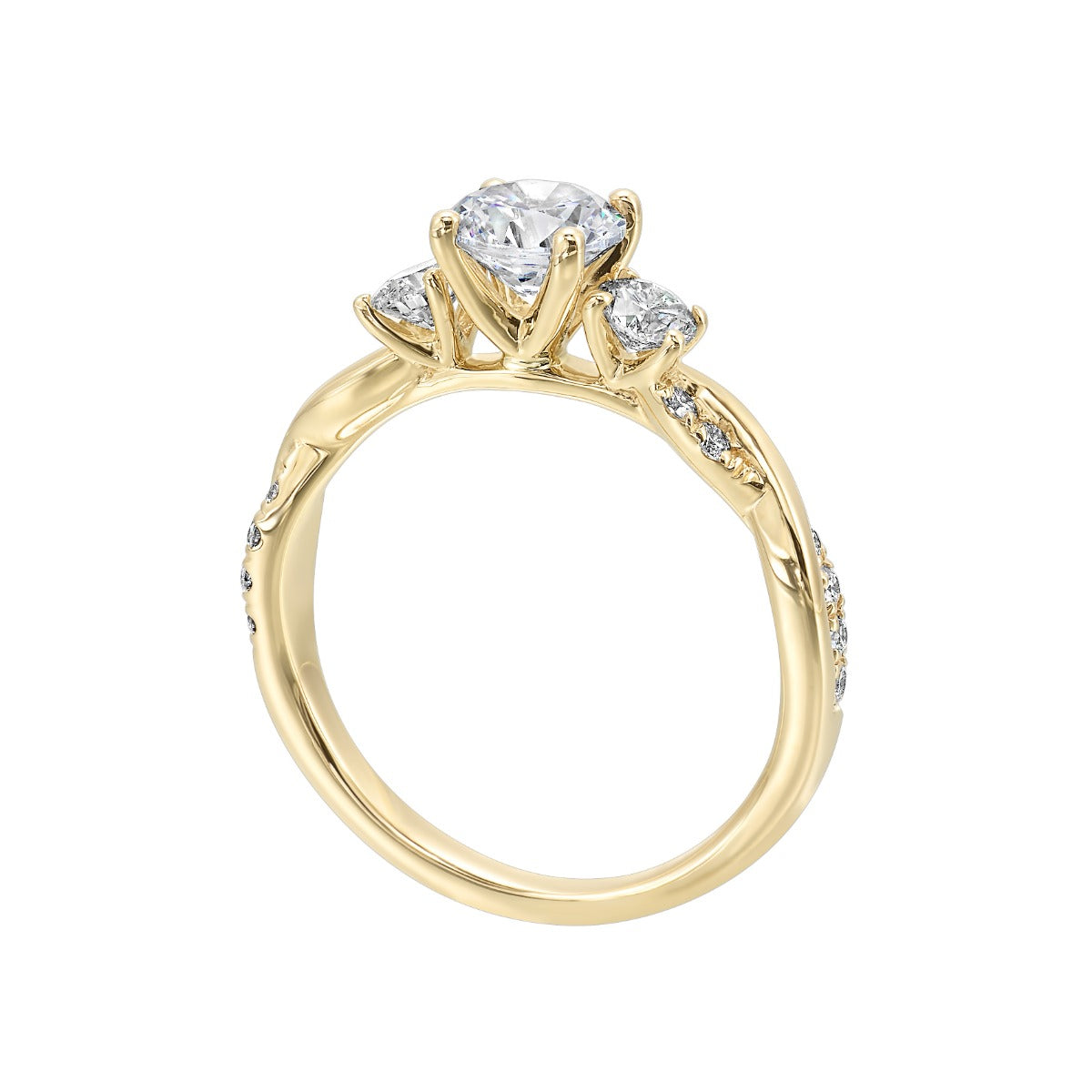 Golden Embrace Diamond Semi-Mount .50 CTW