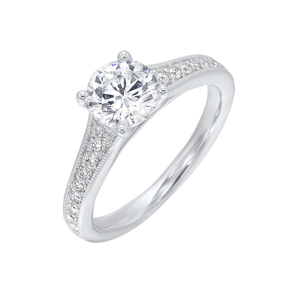 Vintage Grace Diamond Semi-Mount Ring .22CTW