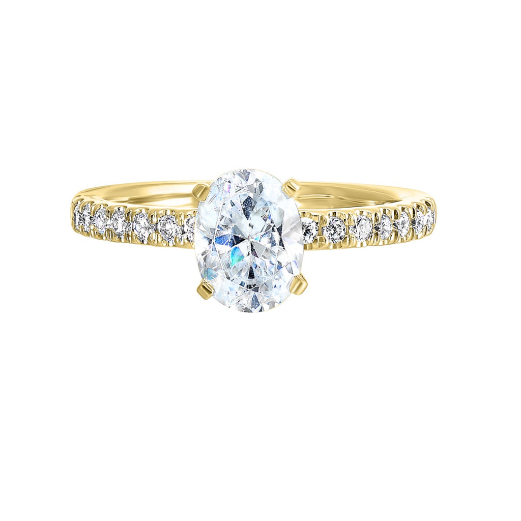 Radiant Oval Glow Semi-Mount Ring .22