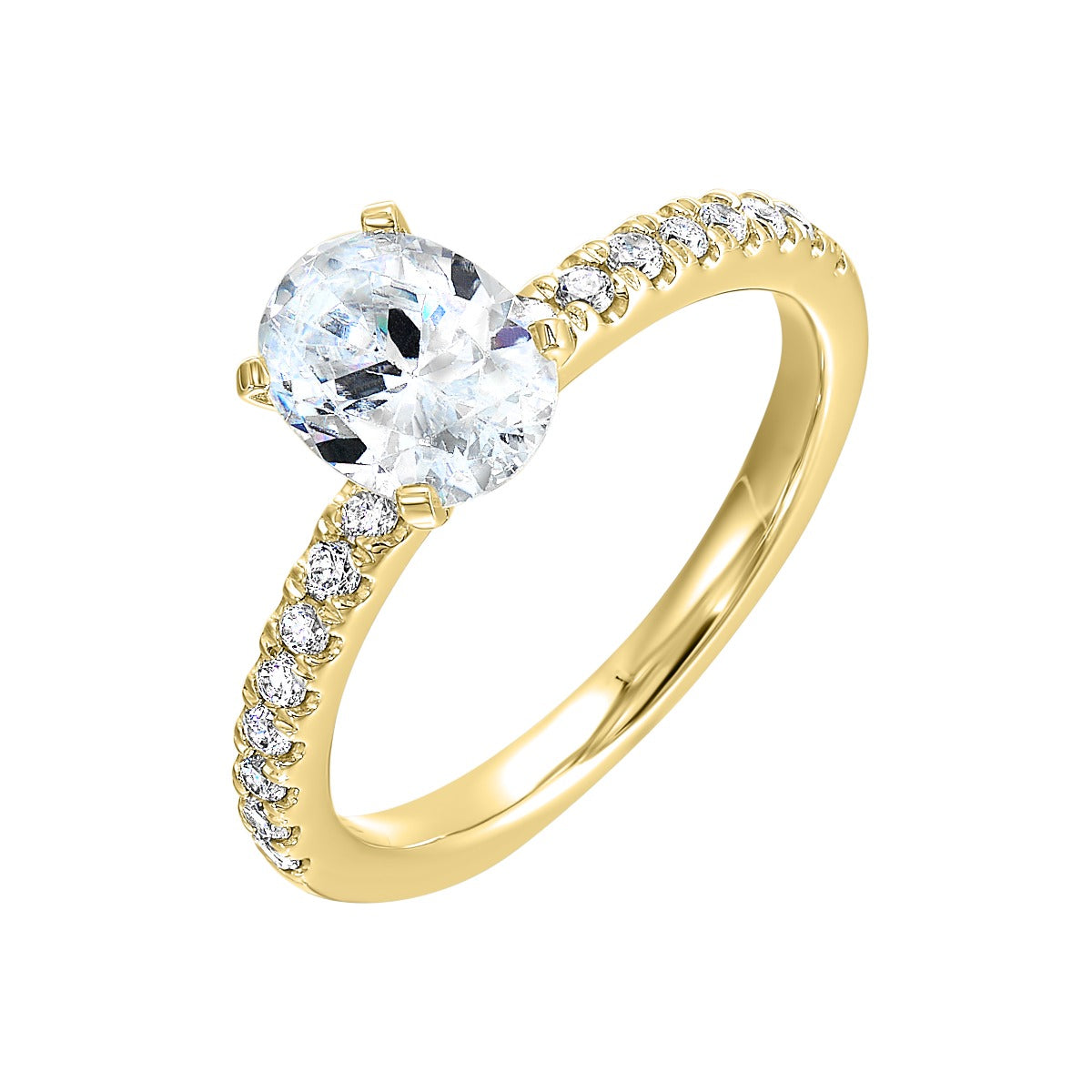 Radiant Oval Glow Semi-Mount Ring .22