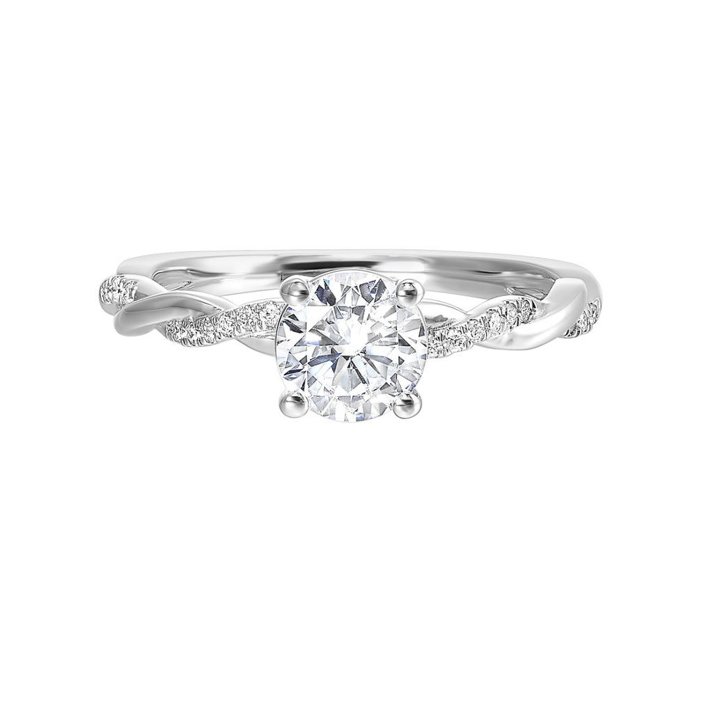 Twisted Harmony Diamond Semi-Mount Ring .35 CTW