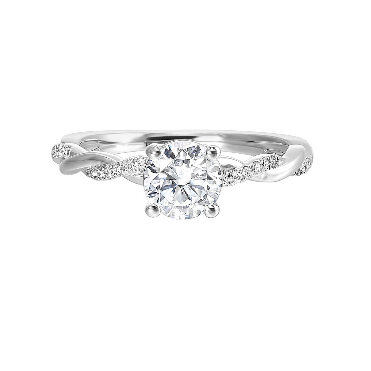 Twisted Harmony Diamond Semi-Mount Ring .35 CTW