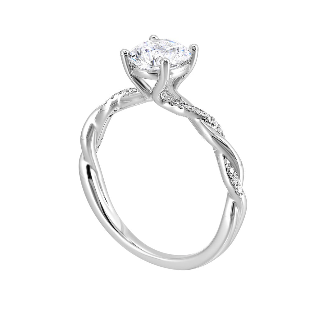 Twisted Harmony Diamond Semi-Mount Ring .35 CTW