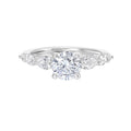 Radiant Harmony Pear Accent Semi-Mount Ring .54 CTW