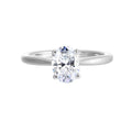 Elegant Oval Solitude Semi-Mount Ring .05 CTW