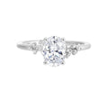 Celestial Grace Oval Semi-Mount Ring .13CTW