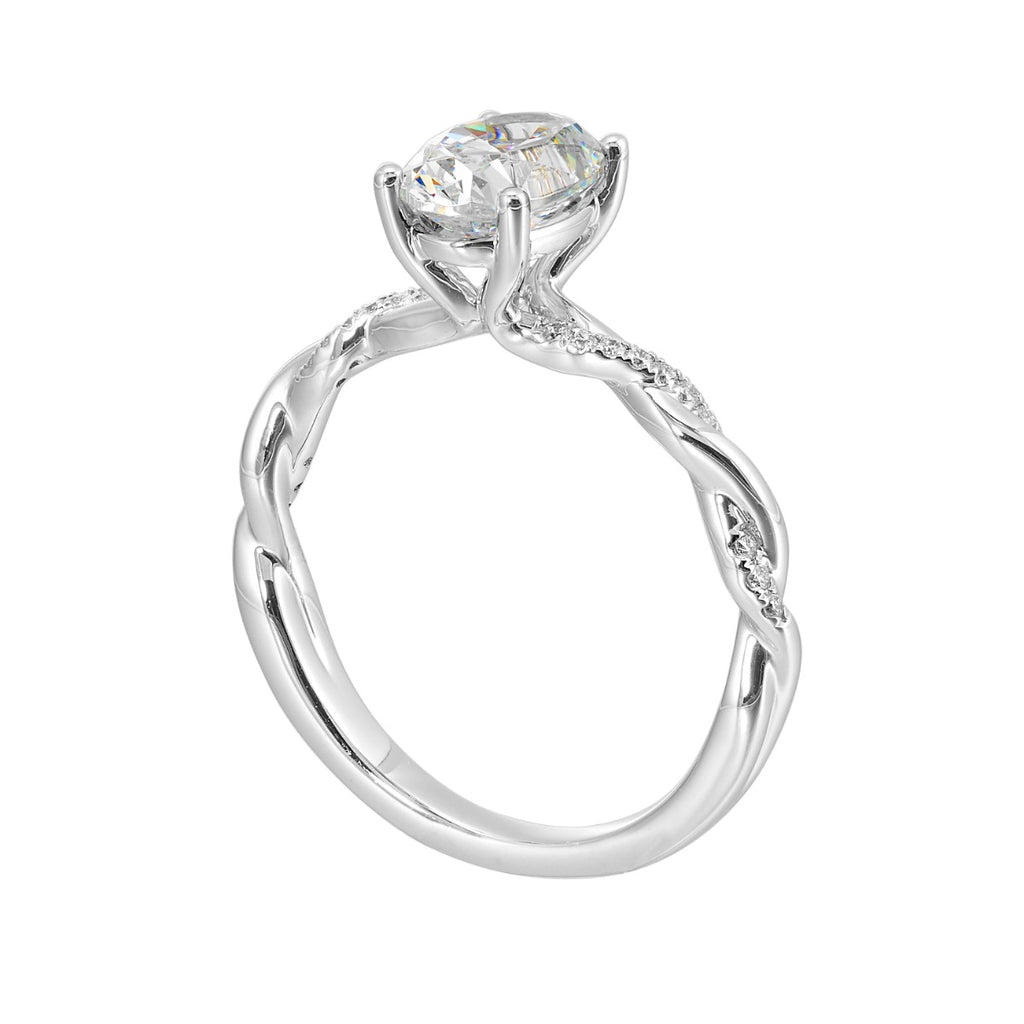 Enchanted Twist Oval Semi Mount Ring .08CTW