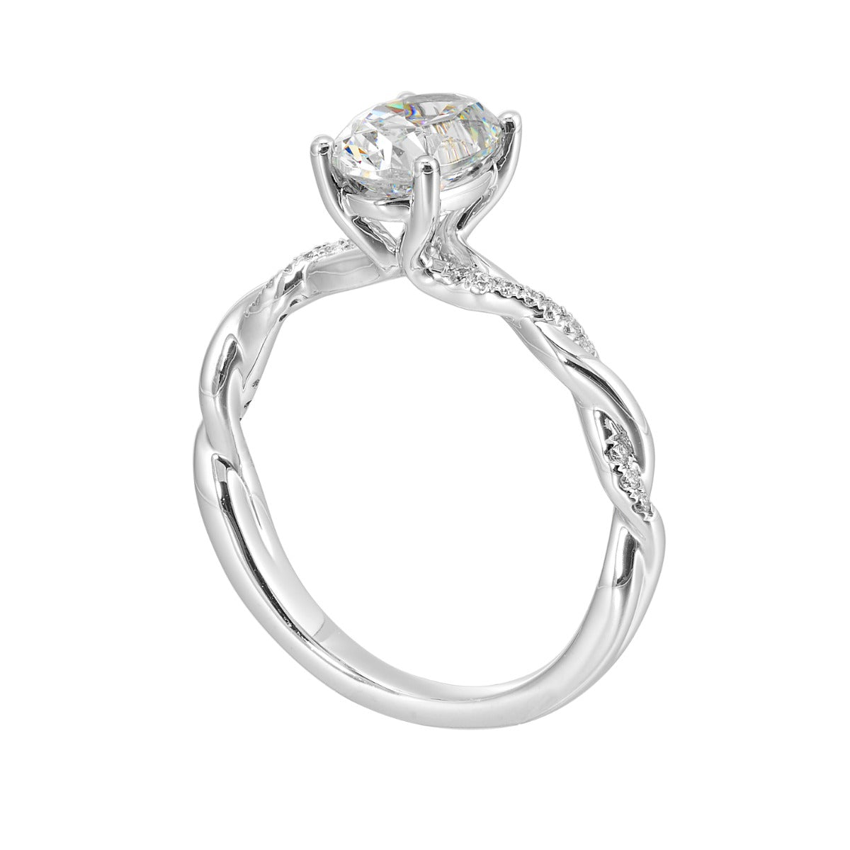 Enchanted Twist Oval Semi Mount Ring .08CTW