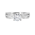 Radiant Harmony Triple Shank Semi-Mount Ring .33CTW