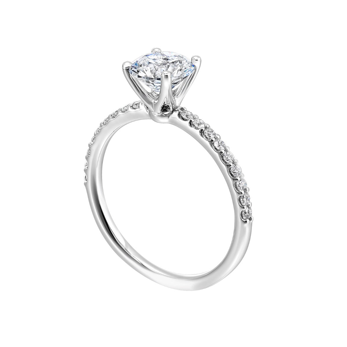 Timeless Sparkle Solitaire Semi-Mount Ring .19CTW