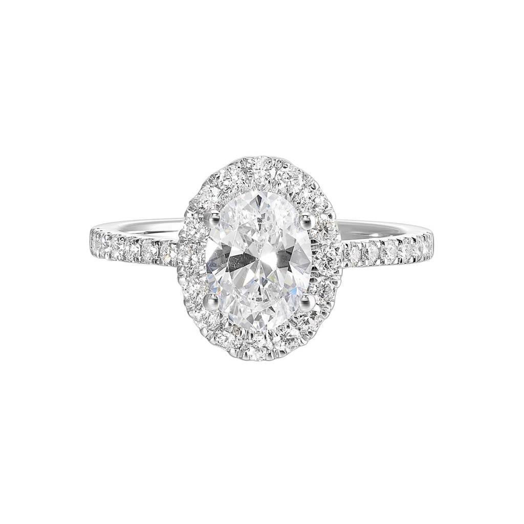 Enchanted Oval Halo Semi-Mount Ring.46CTW