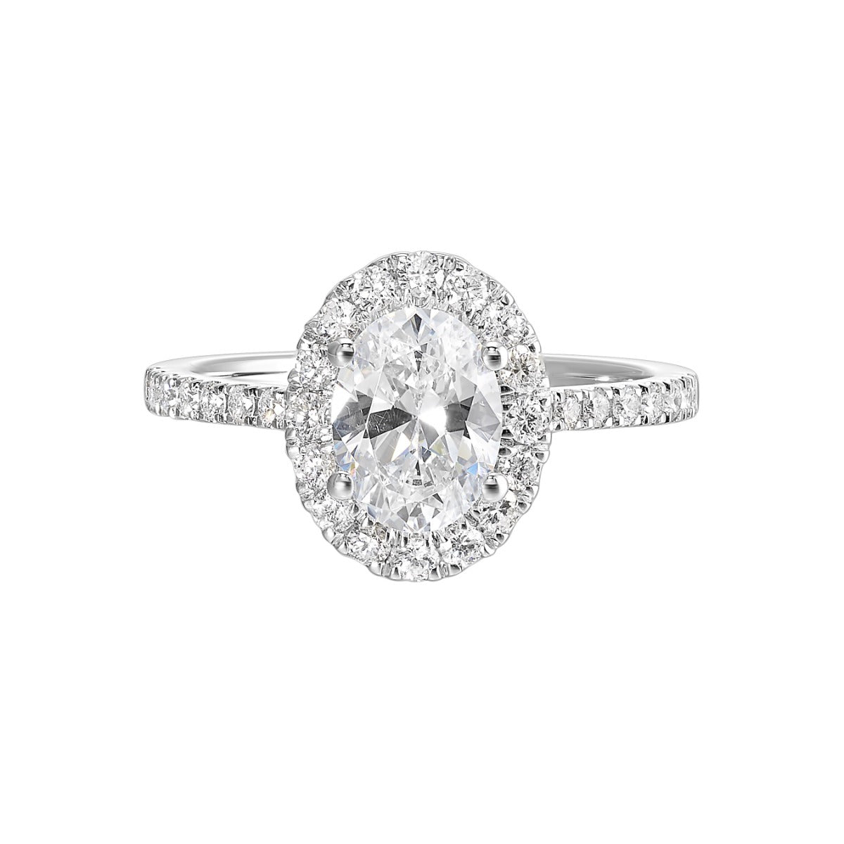 Enchanted Oval Halo Semi-Mount Ring.46CTW