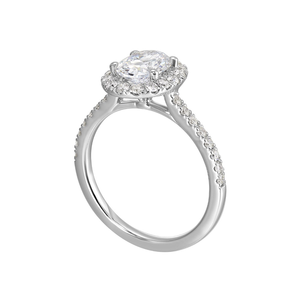 Enchanted Oval Halo Semi-Mount Ring.46CTW