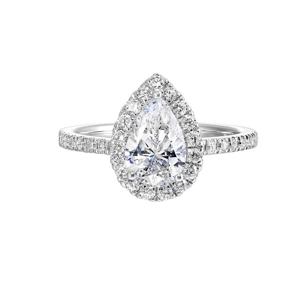 Eternal Teardrop Elegance Semi Mount Ring .44CTW