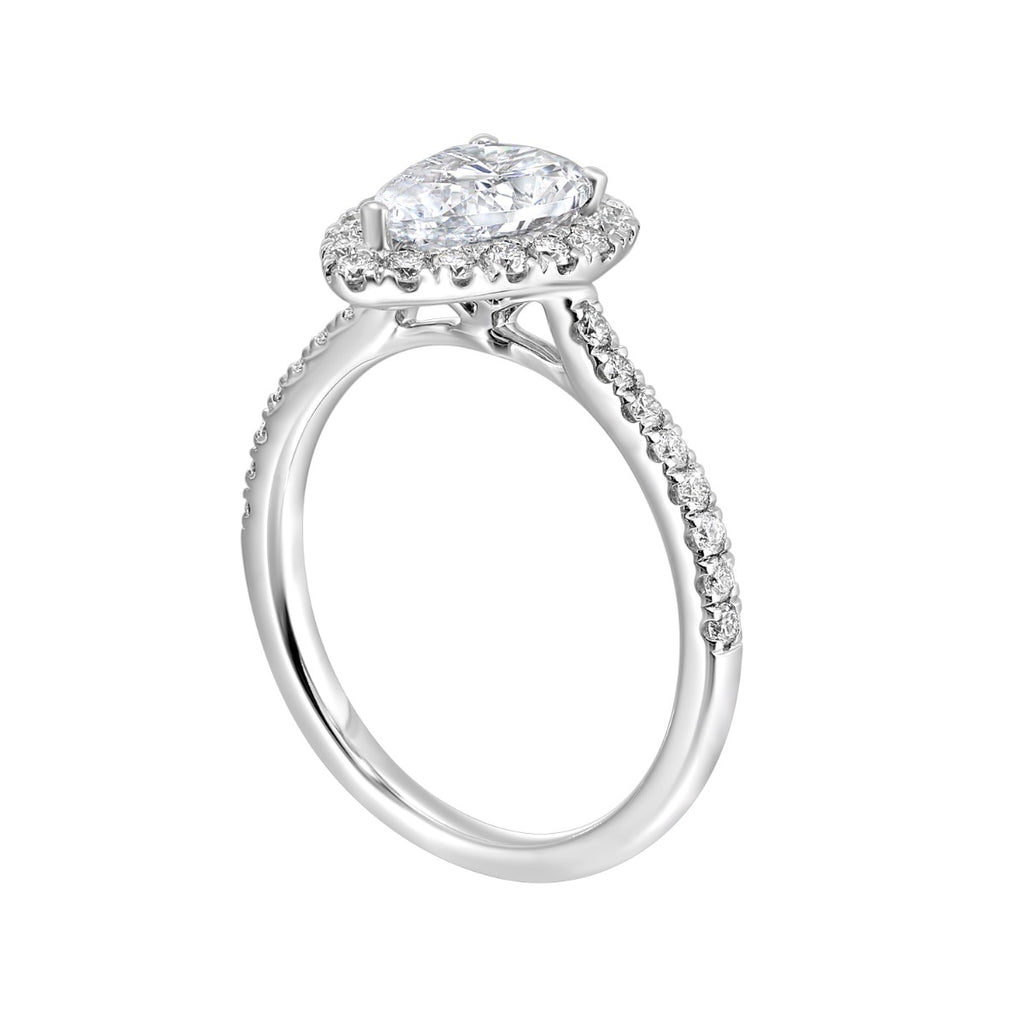 Eternal Teardrop Elegance Semi Mount Ring .44CTW