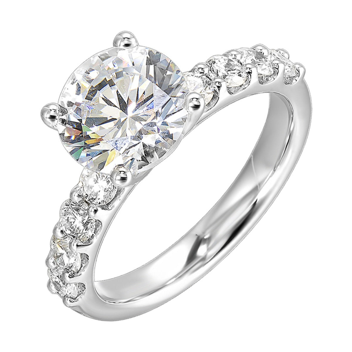 Alarelle 14K White Gold 5/8CTW Diamond Semi- Mount Engagement Ring