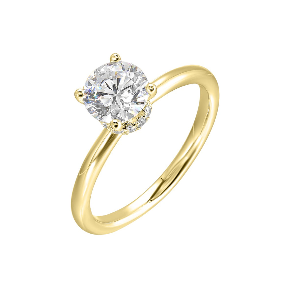 Golden Halo Elegance Semi-Mount Ring .10CTW