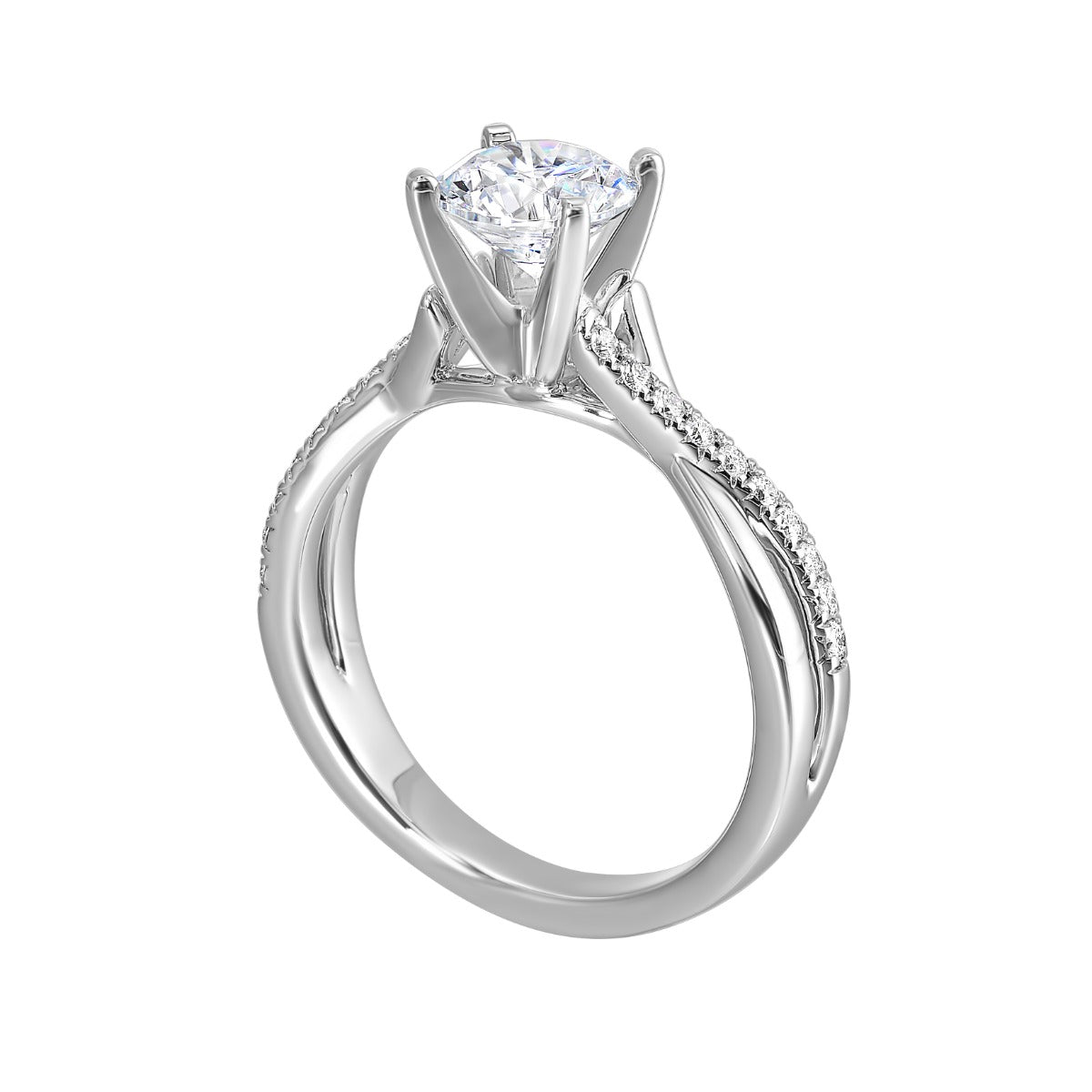 Twist of Eternity Semi-Mount Ring .16CTW