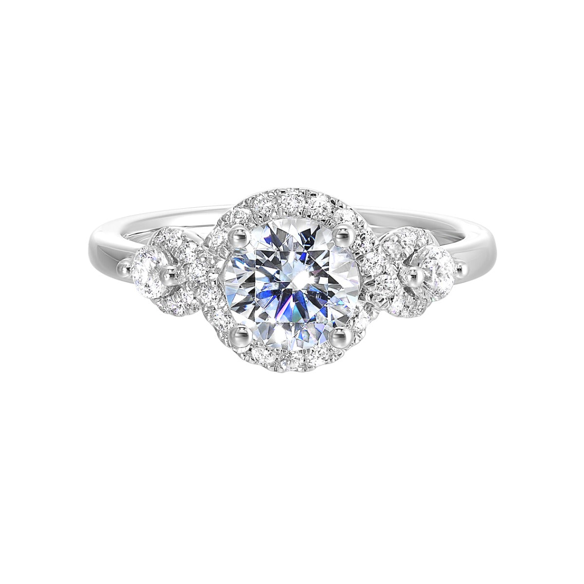 Trio Radiance Halo Semi-Mount Ring .33CTW