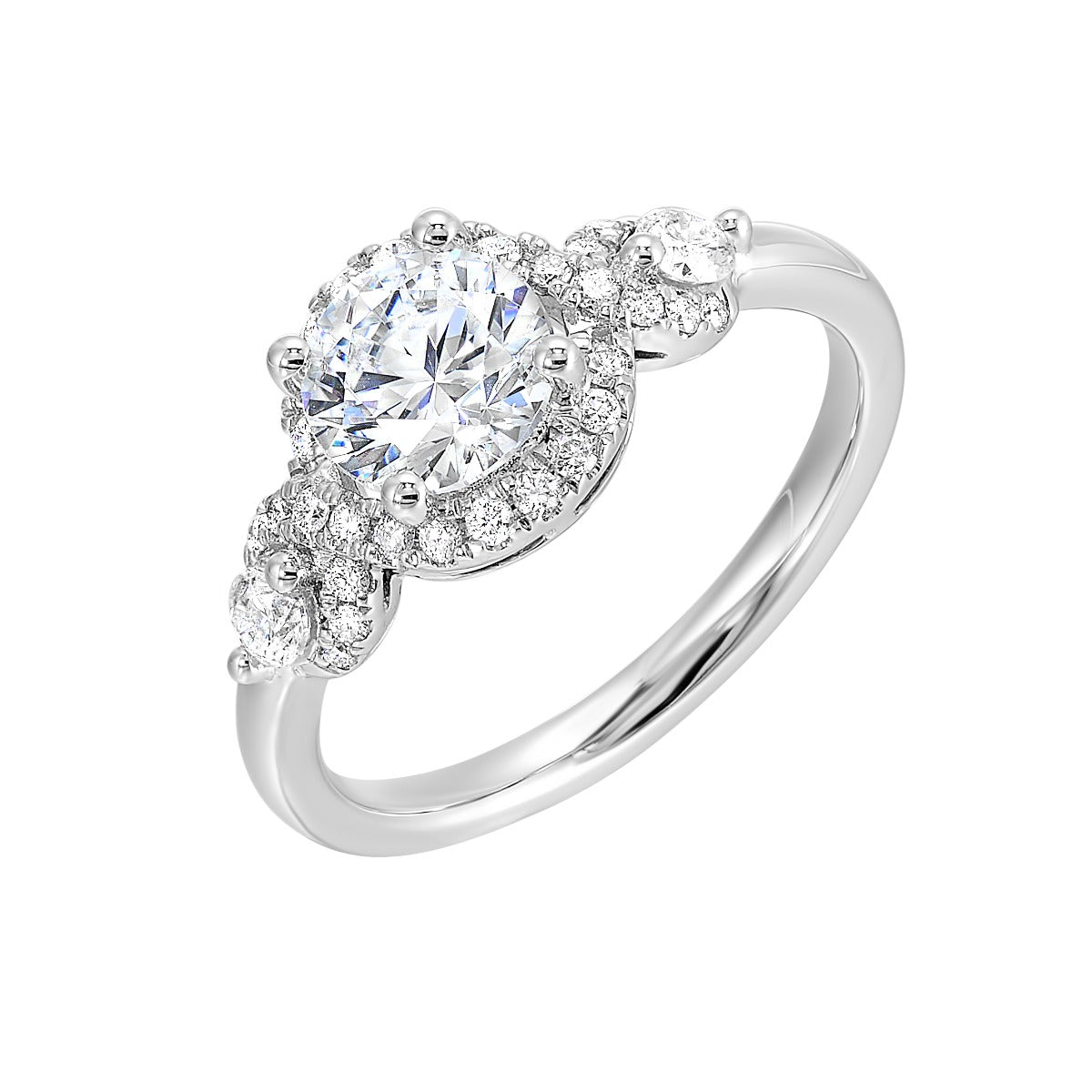 Trio Radiance Halo Semi-Mount Ring .33CTW