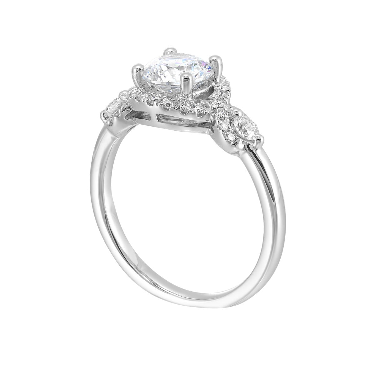 Trio Radiance Halo Semi-Mount Ring .33CTW