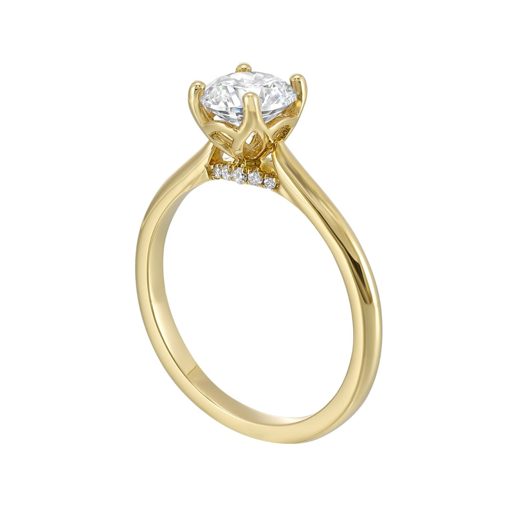 Golden Elegance Solitaire Semi Mount .04CTW