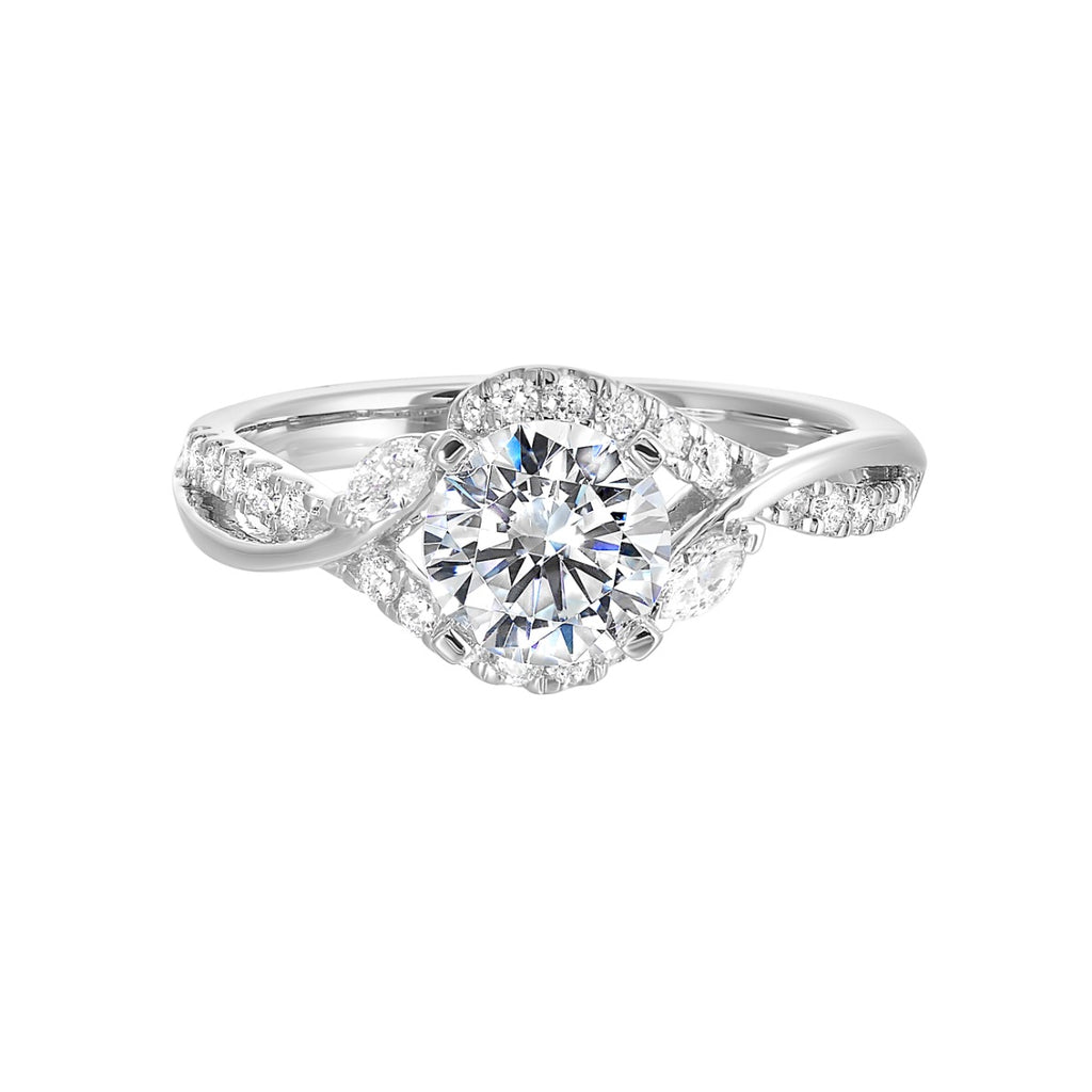 Enchanted Twist Trio Semi-Mount Ring .29 ctw