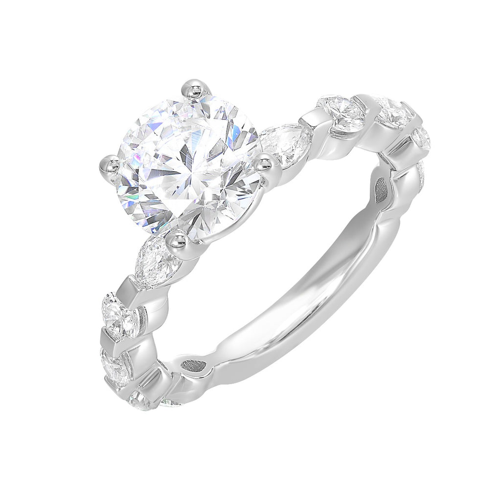 Eternal Sparkle Marquise Band Semi-Mount Ring .75CTW