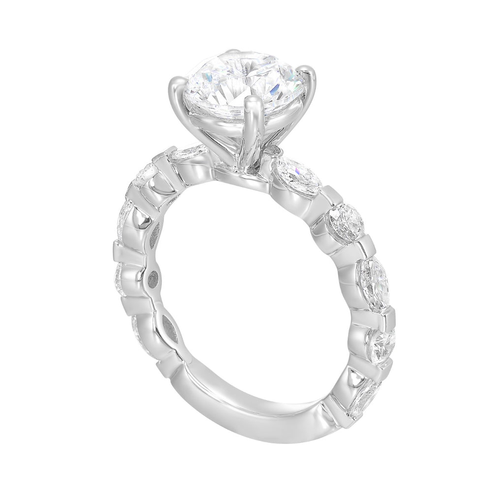 Eternal Sparkle Marquise Band Semi-Mount Ring .75CTW