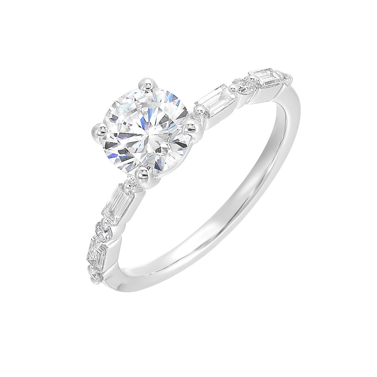 Radiant Harmony Solitaire Semi-Mount Ring .25CTW